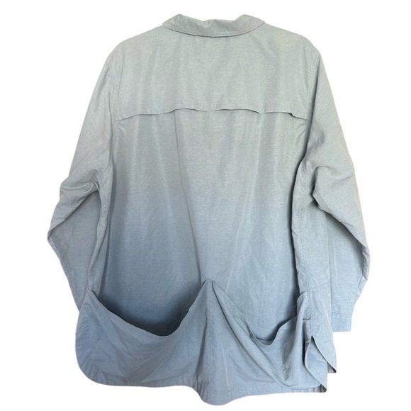 DULUTH TRADING CO Heirloom Gardening Button-Up Shirt in Light Blue Size 2X - Picture 9 of 14